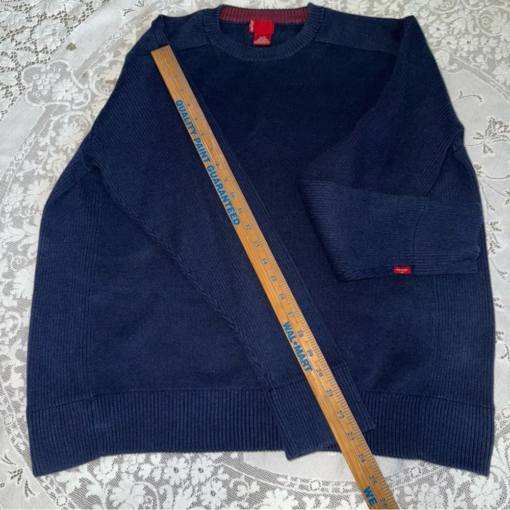 Levi's Men's Deep Blue Cotton Crewneck Sweater Size‎ Large